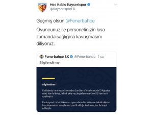 Kayserispor’dan Fenerbahçe’ye geçmiş olsun mesajı