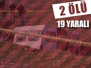 Minibüs kanala düştü: 2 ölü, 19 yaralı