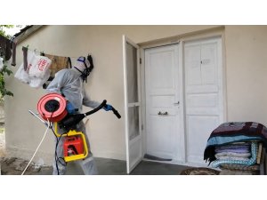 Karantina evleri dezenfekte ediliyor