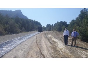 Cide’de Okçular köyünün yolu asfaltlandı