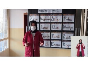 Artvin’de öğretmenler pandemi kurallarına uyulması için klip çekti