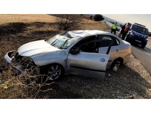 Kırıkkale’de otomobil şarampole devrildi: 4 yaralı