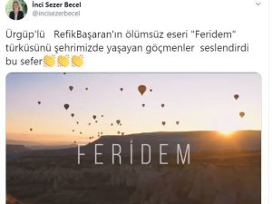 Nevşehir’de yaşayan göçmenler “Feridem” türküsüne klip çekti