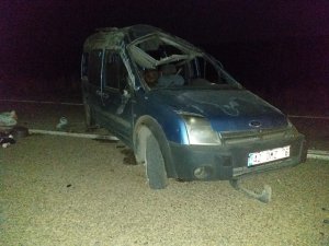 Konya’da hafif ticari araç devrildi: 1 ölü