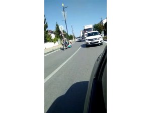 Sivas’ta tehlikeli yolculuk kameralara yansıdı