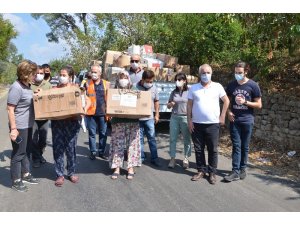 Kozan’daki orman yangını mağdurlarına yardım