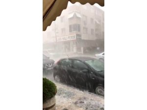 Anadolu Yakası’nda ceviz büyüklüğünde dolu yağışı etkili oluyor