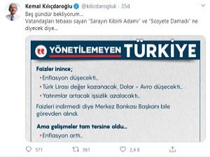 Kılıçdaroğlu; Herhalde 'Nobel Ekonomi Ödülünü' kaçırdılar diye (!) kahroluyorlar!