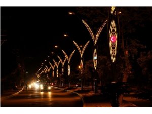 Erciş Belediyesi iki caddenin aydınlatma sistemini yeniledi