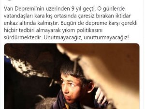 HDP’nin Van depremine ilişkin provokatif paylaşımına İçişleri Bakanlığından tokat gibi cevap