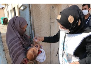 Barış Pınarı bölgesindeki çocuklar aşılandı