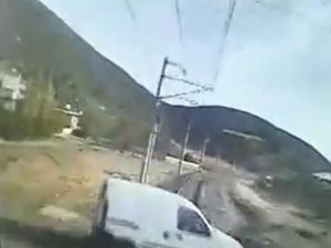 Gaziantep’te dayı yeğenin öldüğü feci kaza kamerada
