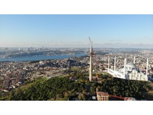 Çamlıca’daki TRT verici kulesinin sökümünde sona yaklaşıldı