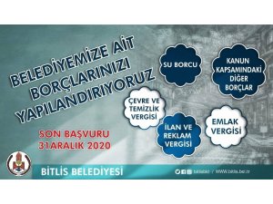 Bitlis Belediyesinde vergi afları için müracaatlar başladı