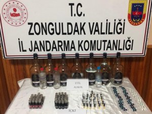 Zonguldak’ta izinsiz etil alkol satan şüpheli gözaltında