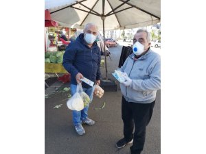Sinop’ta bir firma 40 bin ücretsiz maske dağıttı