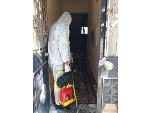 Sarayköy’de ortak kullanım alanları dezenfekte ediliyor