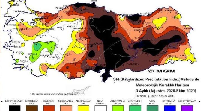 Meteoroloji'den korkutan kuraklık haritası