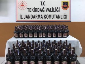 Malkara’da 165 şişe kaçak içki ele geçirildi