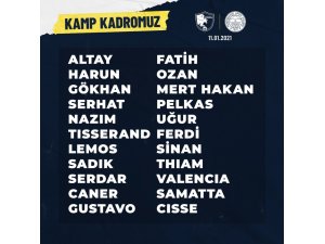 Fenerbahçe’nin BB Erzurumspor maçı kadrosu belli oldu