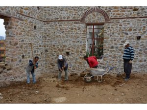 Alanya Gülevşen Camii’nin ana duvarları tamamlandı