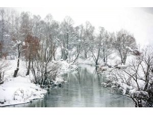 Tufanbeyli’de kar yağdı kartpostallık görüntüler ortaya çıktı