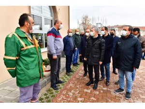 Başkan Çınar,  temizlik ekipleriyle bir araya geldi
