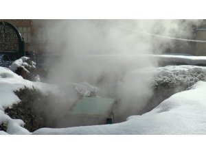 Şiddetli soğuklarda jeotermal su rahatlığı
