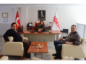 KUTO Başkanı Akdoğan, TÜRSAB Aydın temsilcisi Yurtcan ile görüştü