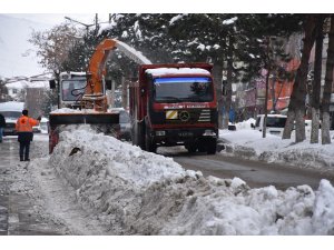 Tatvan’da karlar kamyonlarla şehir dışına taşınıyor