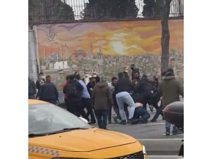 İstanbul’un göbeğinde kemerli kavga kamerada
