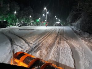 Ankara’da karla mücadele canlı yayında