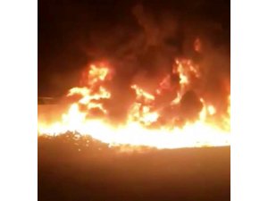 Diyarbakır’da tarlada yanan hortumlar paniğe neden oldu