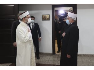 Diyanet İşleri Başkanı Erbaş, Kuzey Makedonya İslam Birliği Başkanı Fetahu’yu kabul etti