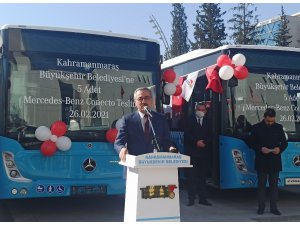 Kahramanmaraş’a tam donanımlı 5 yeni halk otobüsü