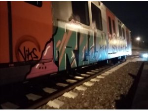 Başkent’te Rusya uyruklu iki genç tren vagonlarını boyarken yakalandı