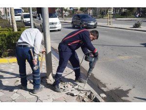 Soma sokaklarında bakım onarım işleri devam ediyor