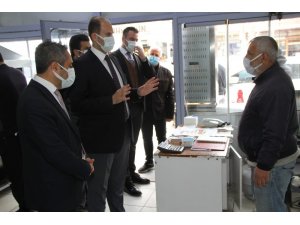 Bismil Kaymakamı Türkmen, korona virüs denetimlerine katıldı
