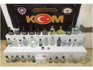 Didim’de kaçak içki ele geçirildi
