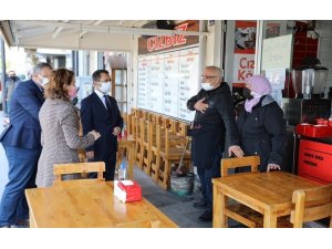 Çanakkale Valisi Aktaş, korona virüs denetiminde