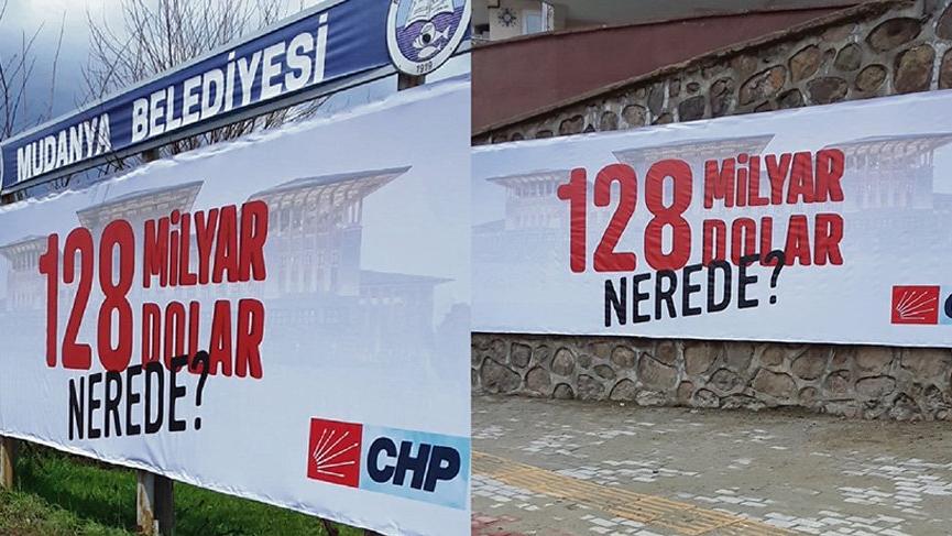 CHP’nin billboardlara astığı ‘128 milyar dolar nerede’ afişleri söküldü