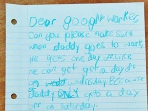 Babası için Google'a mektup yazdı