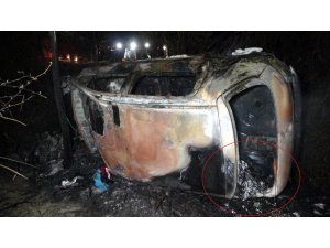 Samsun’da sürücünün yanarak öldüğü aracın bagajından 11,5 kilo uyuşturucu hap çıktı