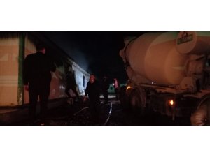 Artvin’de yol inşaatında çalışan işçilerin kaldığı konteynerde yangın çıktı