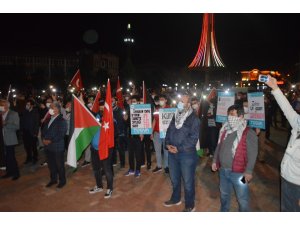 Tavşanlı halkı İsrail’i protesto için toplandı