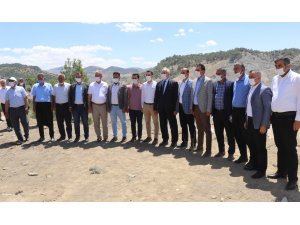Gaziantep ve Adıyaman protokolü’nden Çetintepe Barajı inşaatında inceleme