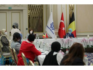 Emine Erdoğan, Belçika’daki Türk STK’ların temsilcileriyle görüştü