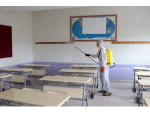 Havza’da okullara YKS dezenfeksiyonu