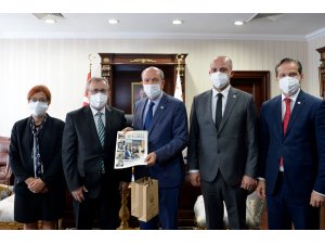 KKTC Cumhurbaşkanı Ersin Tatar, Rektör Tabakoğlu ve beraberindeki heyeti kabul etti - Vimarsana News