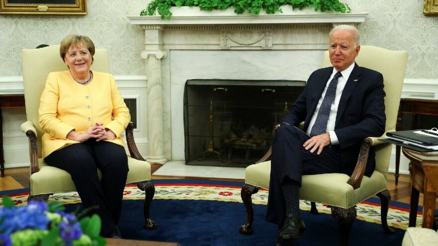 Beyaz Saray’da kritik görüşme: Biden son kez gelen Merkel’i ağırladı